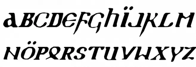Holy Empire Italic Шрифта строчной