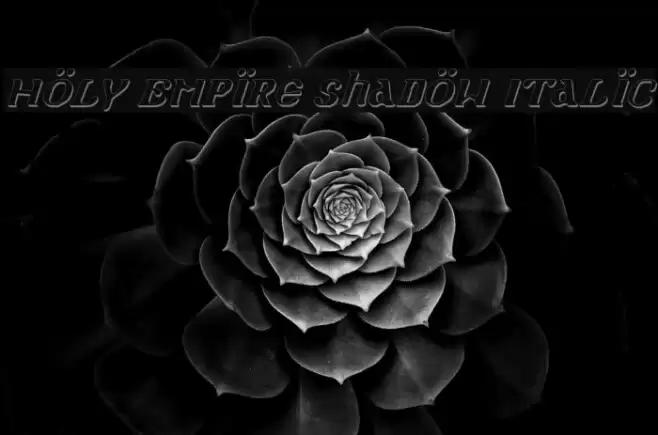 Holy Empire Shadow Italic خط examples