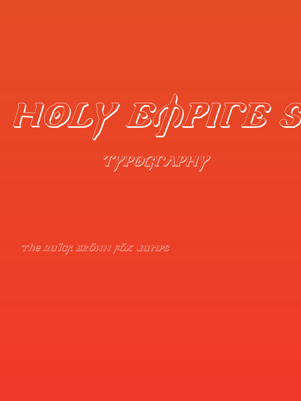Holy Empire Shadow Italic Poster