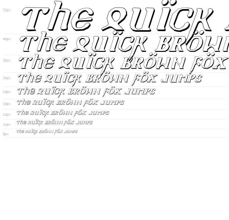 Holy Empire Shadow Italic Waterfall