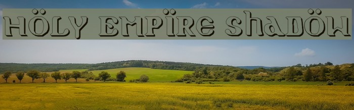 Holy Empire Shadow Font examples