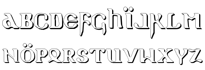 Holy Empire Shadow Font LOWERCASE