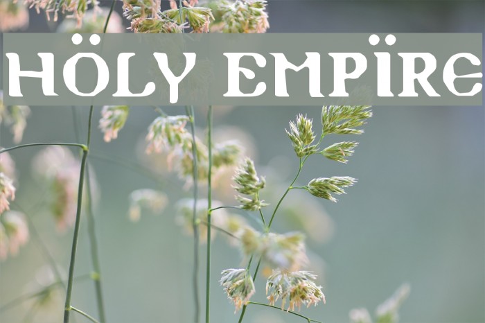 Holy Empire Font examples