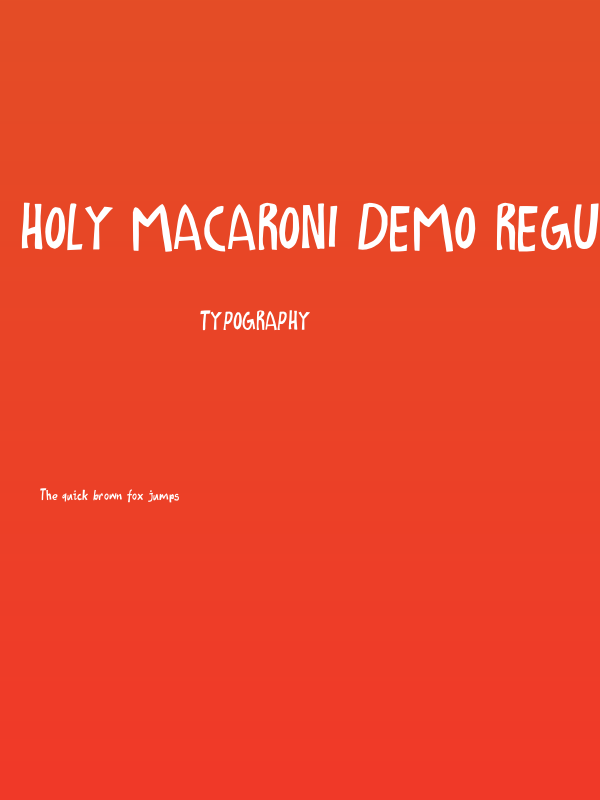 Holy Macaroni DEMO Regular Poster