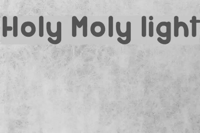 Holy Moly light Font examples