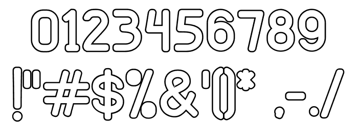 Holy Outline Font OTHER CHARS