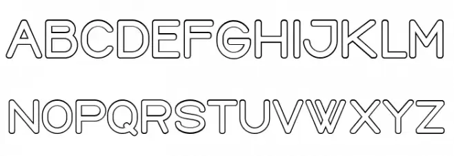 Holy Outline Schriftart Groß