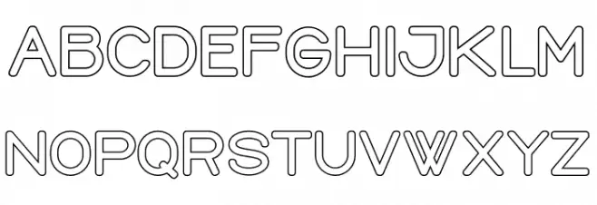 Holy Outline Schriftart Groß