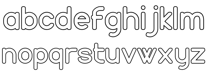 Holy Outline Font LOWERCASE