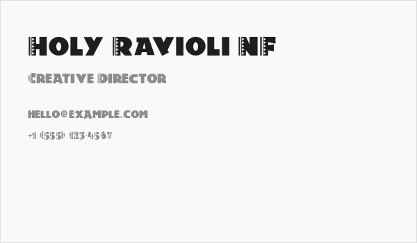 Holy Ravioli NF Business Card