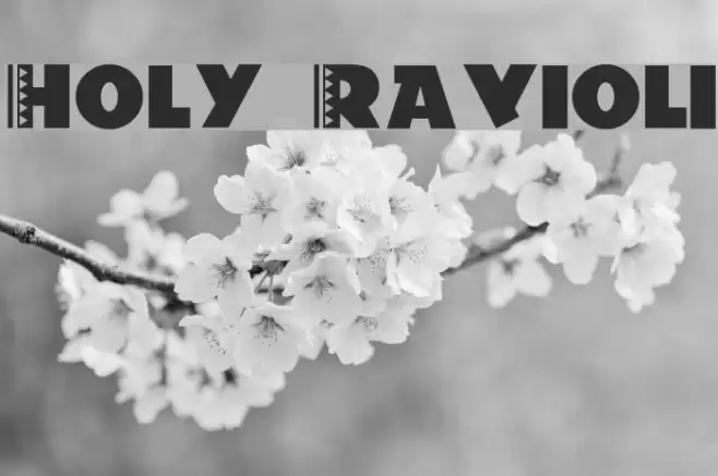 Holy-Ravioli Font examples