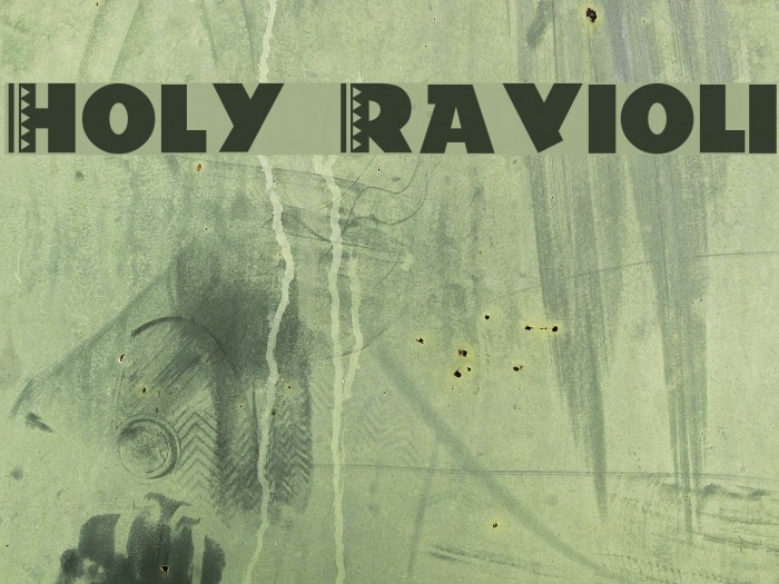 Holy-Ravioli Caratteri examples