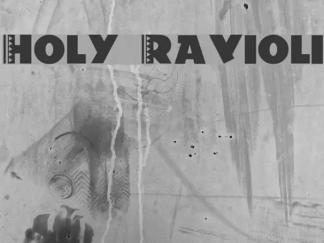 Holy-Ravioli Font examples
