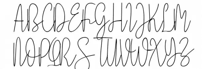 Holy Saghne Caratteri MAIUSCOLE