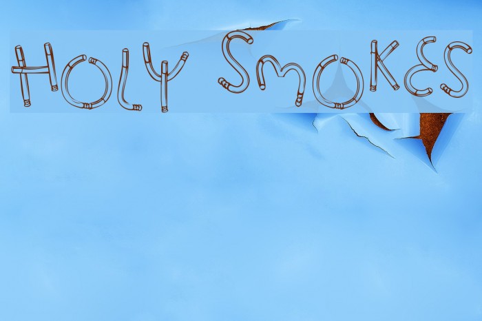 Holy Smokes Font examples