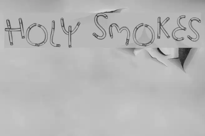 Holy Smokes Schriftart examples