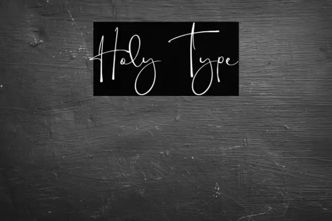 Holy Type Font examples