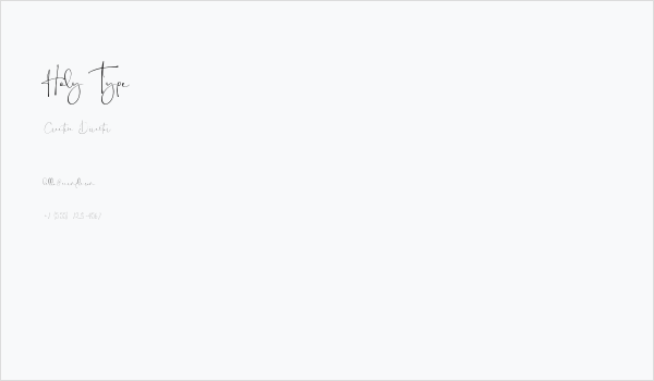 Holy Type Business Card