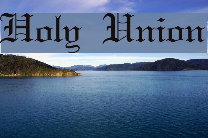Holy Union Font examples