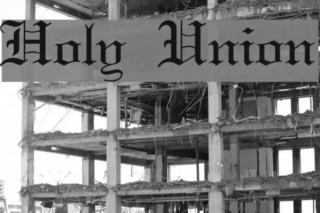 Holy Union Font examples