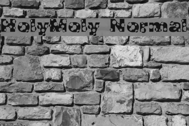 HolyMoly Normal Schriftart examples