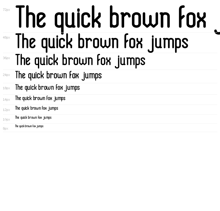 HolySans-Bold Waterfall