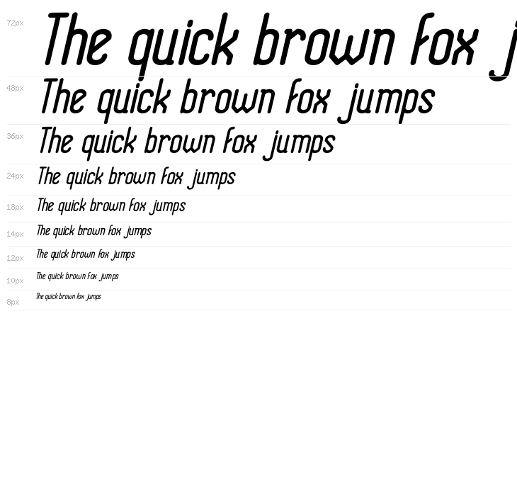 HolySans-Oblique Waterfall