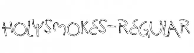 HolySmokes-Regular  Frei Schriftart Herunterladen