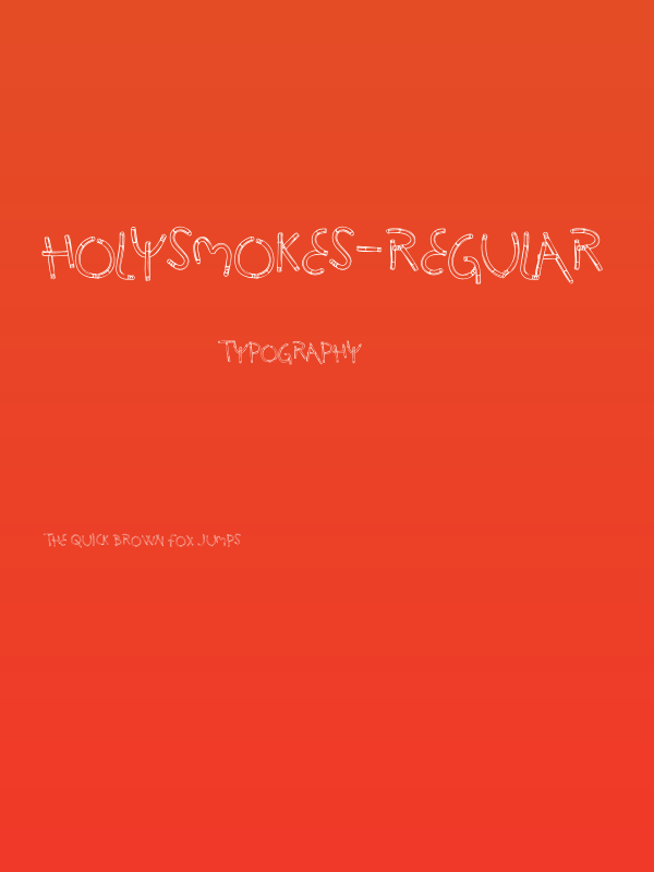 HolySmokes-Regular Poster