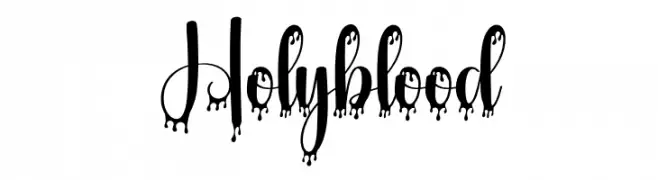 Holyblood  les polices de caractères gratuit télécharger