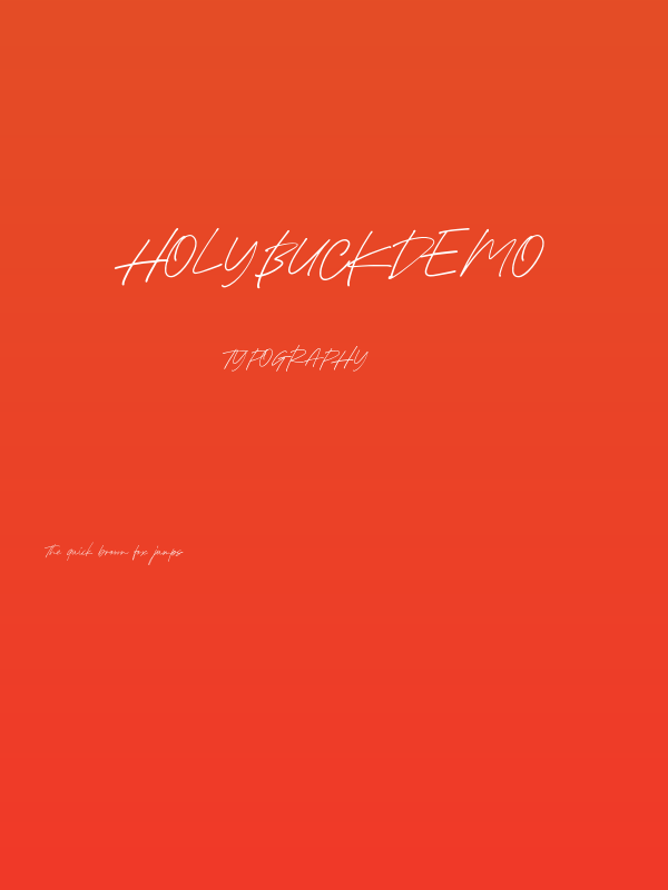 HolybuckDEMO Poster