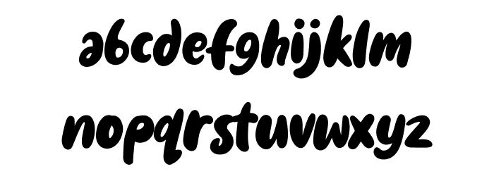 Holyfat Font LOWERCASE