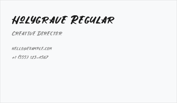 Holygrave Regular Business Card