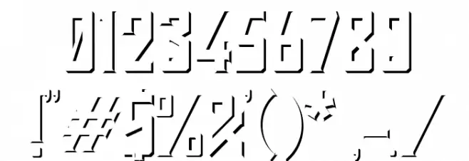 Holyriver Shadow Font OTHER CHARS