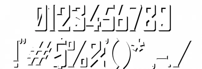 Holyriver Shadow Font OTHER CHARS