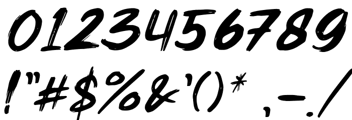 Holyrock Italic Font OTHER CHARS