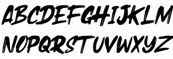 Holyrock Italic Caratteri MAIUSCOLE