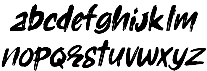 Holyrock Italic Font LOWERCASE