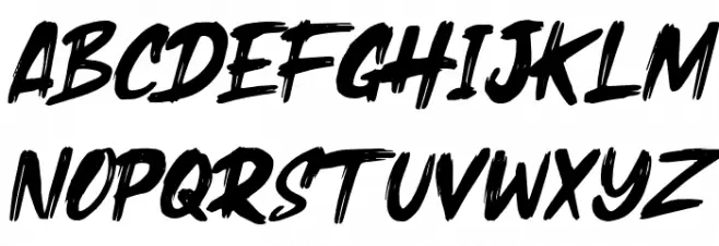 Holyrock Italic Caratteri MAIUSCOLE