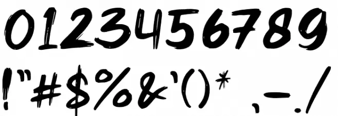 Holyrock Font OTHER CHARS