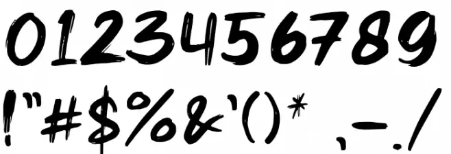 Holyrock Font OTHER CHARS