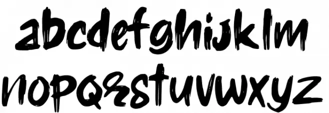 Holyrock Schriftart Kleinbuchstaben