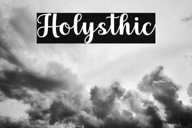 Holysthic Font examples