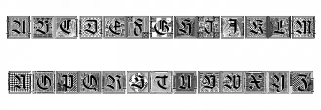 Holzschnitt-Initialen फ़ॉन्ट अपरकेस