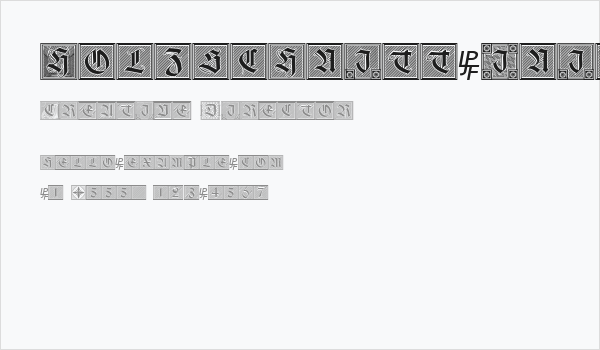 Holzschnitt-Initialen Business Card