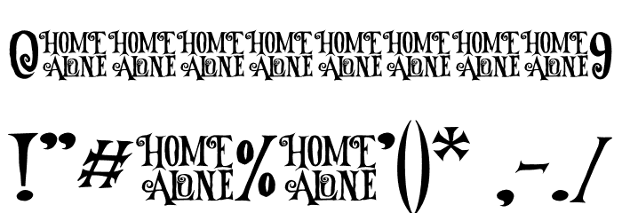HomE Alone - Personal Use Font OTHER CHARS