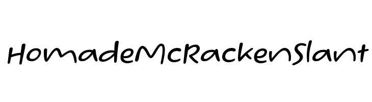 Homade McRacken Slant  font caratteri gratis