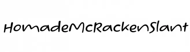 Homade McRacken Slant  नि: शुल्क फ़ॉन्ट्स डाउनलोड