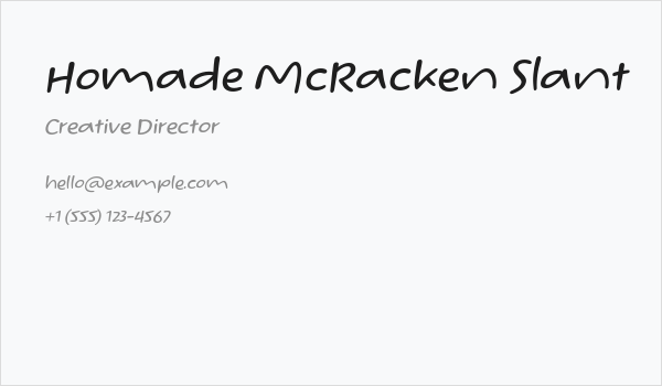 Homade McRacken Slant Business Card