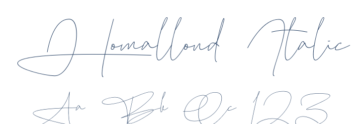 Homallond Italic Font Preview
